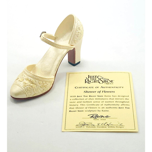 Just The Right Shoe Other - JUST THE RIGHT SHOE Shower Of Flowers #25026 Certificate Of Authenticity